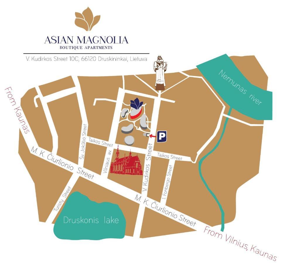 Asian Magnolia Boutique Apartments Druskininkai Kültér fotó